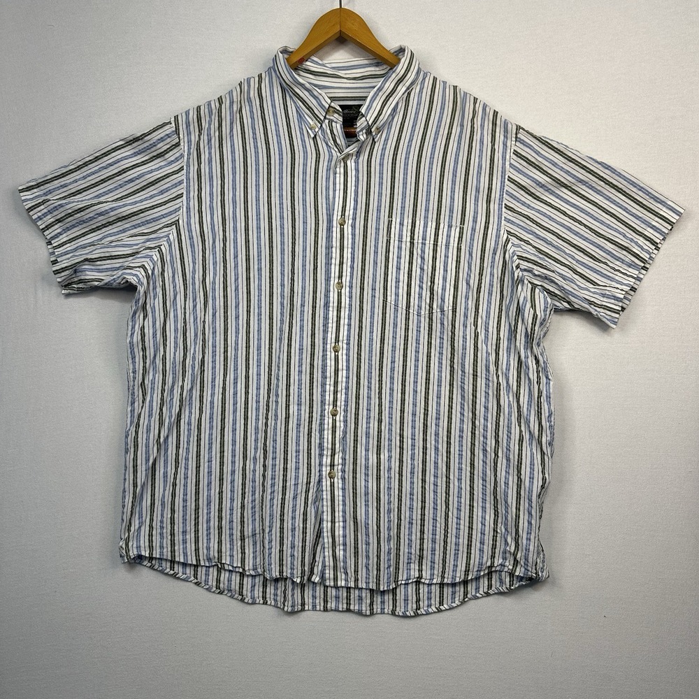 Eddie Bauer Men's XXL‎ Short Sleeve Striped Shirt
